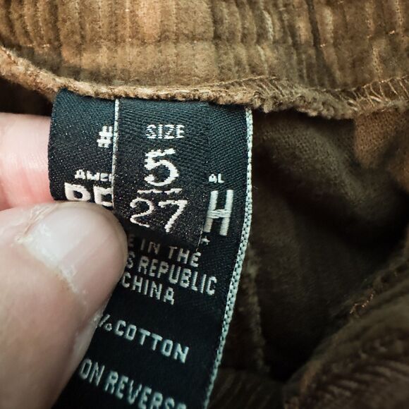 Rewash Corduroy Belted Mini Skirt 100% Cotton Juniors 5/27 Brown Y2K Academia - Picture 4 of 8